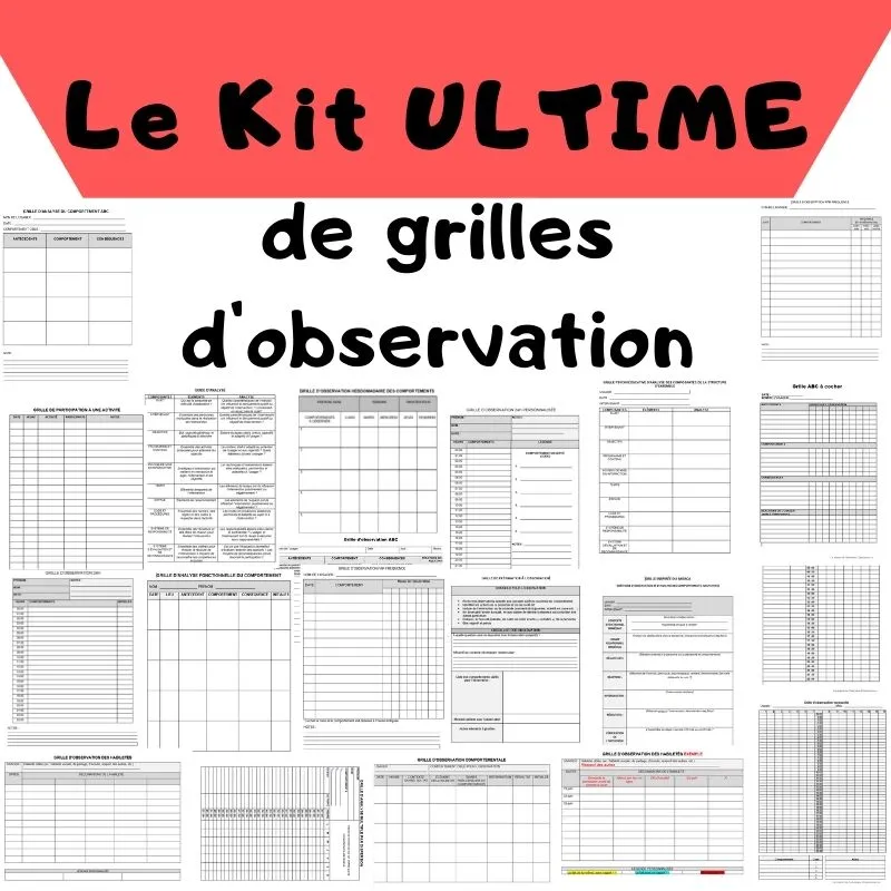Grille d’observation structurée pour relever les faits